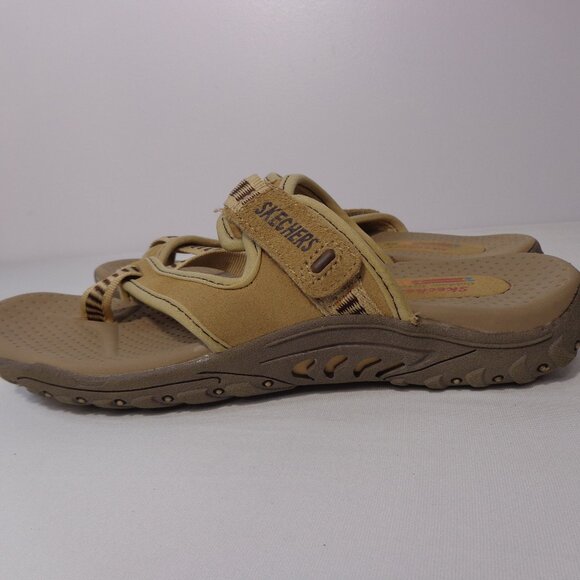 Skechers Women's‎ Reggae Sandals Beige Size 8 - Picture 2 of 7